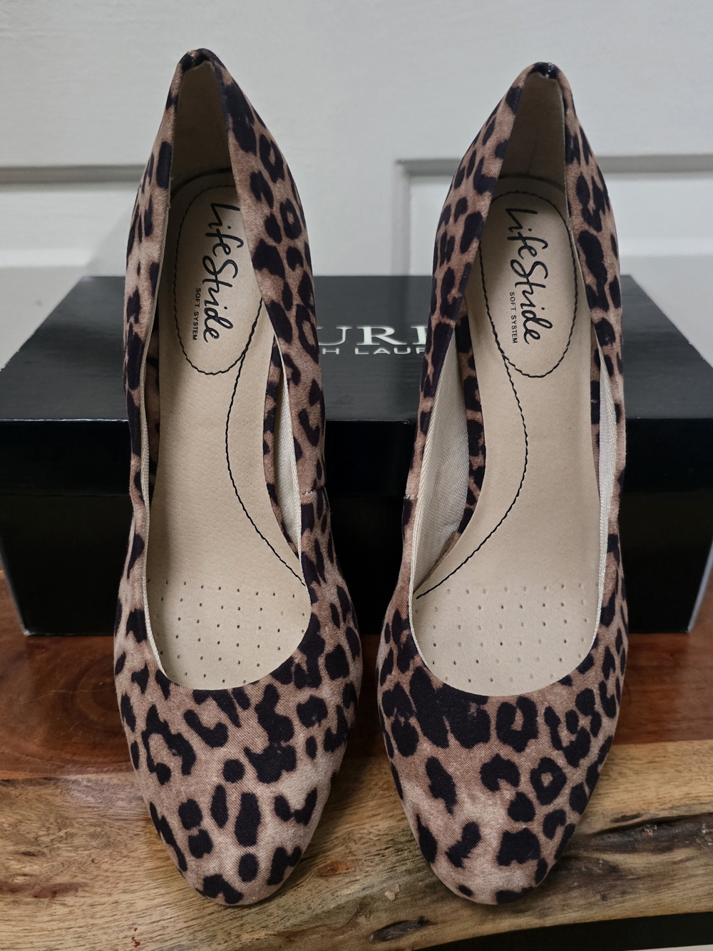 Life Stride Leopard Print Women's Pumps in Brown/Black Size 7M